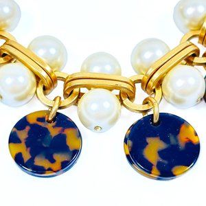 J. Crew Pearl + Tortise Necklace